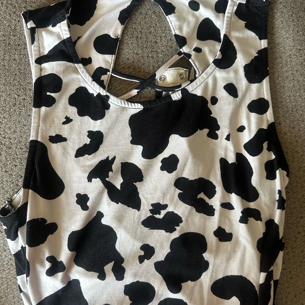 Black & White Cow Print bodysuit
